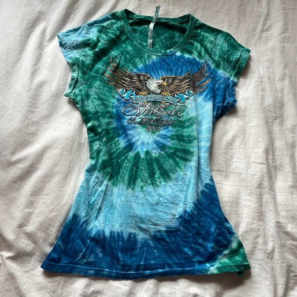 Tie-Dye Sturgis Biker Baby Tee - Picture 1 of 8